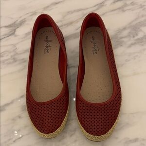 Collection B Red Espadrille Flats
